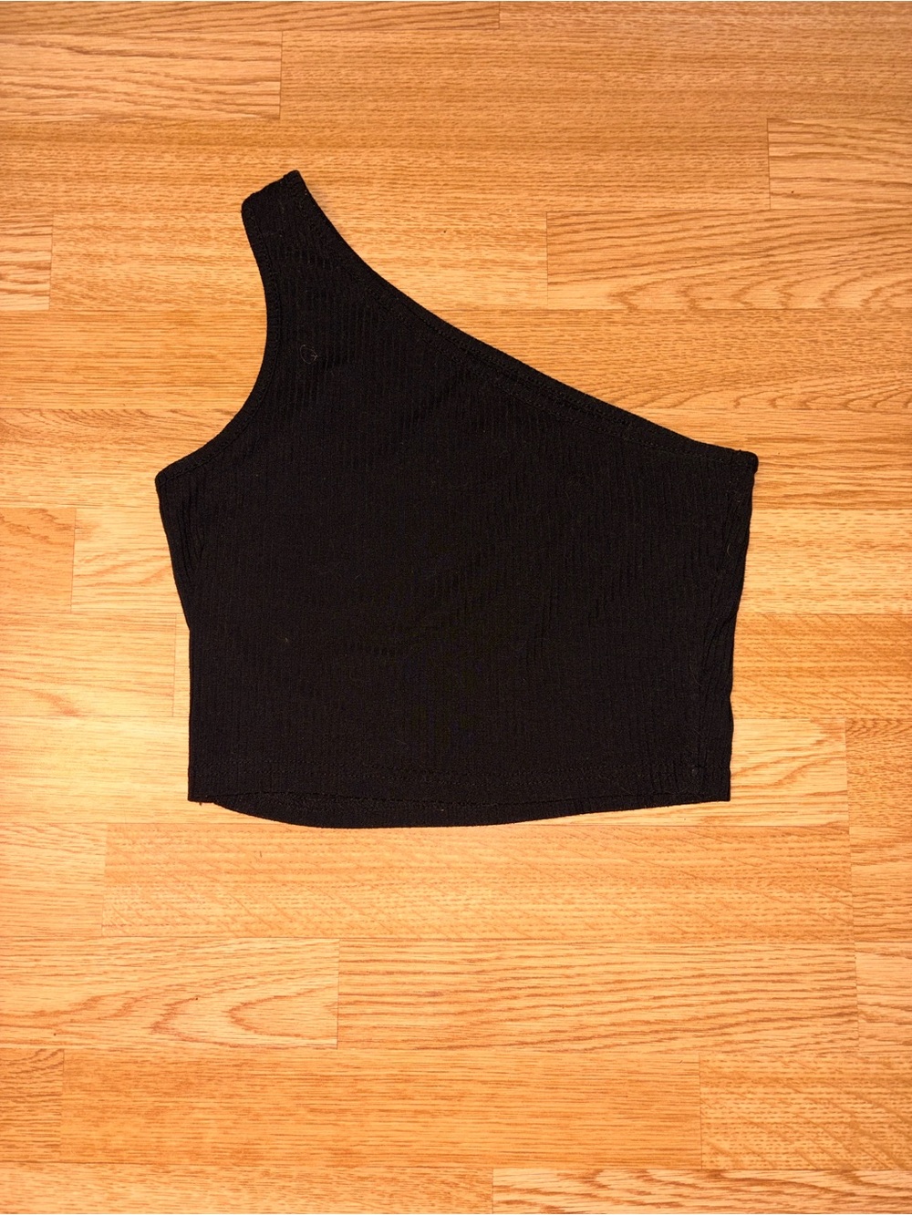 One-Shoulder Black Women’s Crop Top